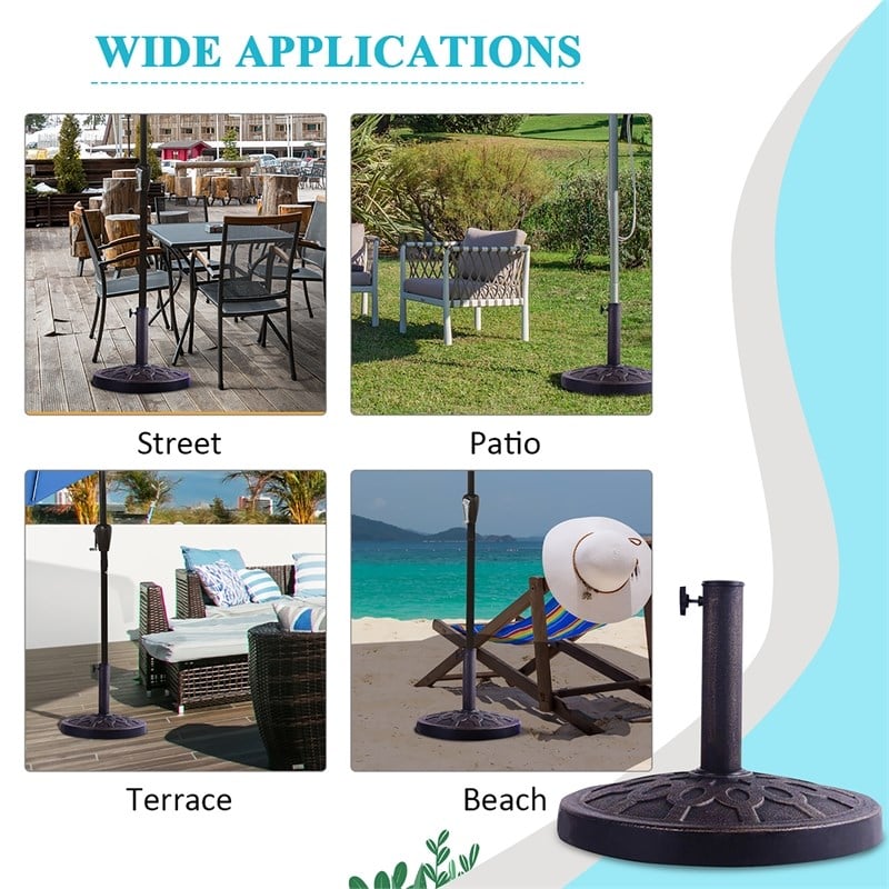 17.5'' Umbrella Base Stand Market Patio Standing Bronze