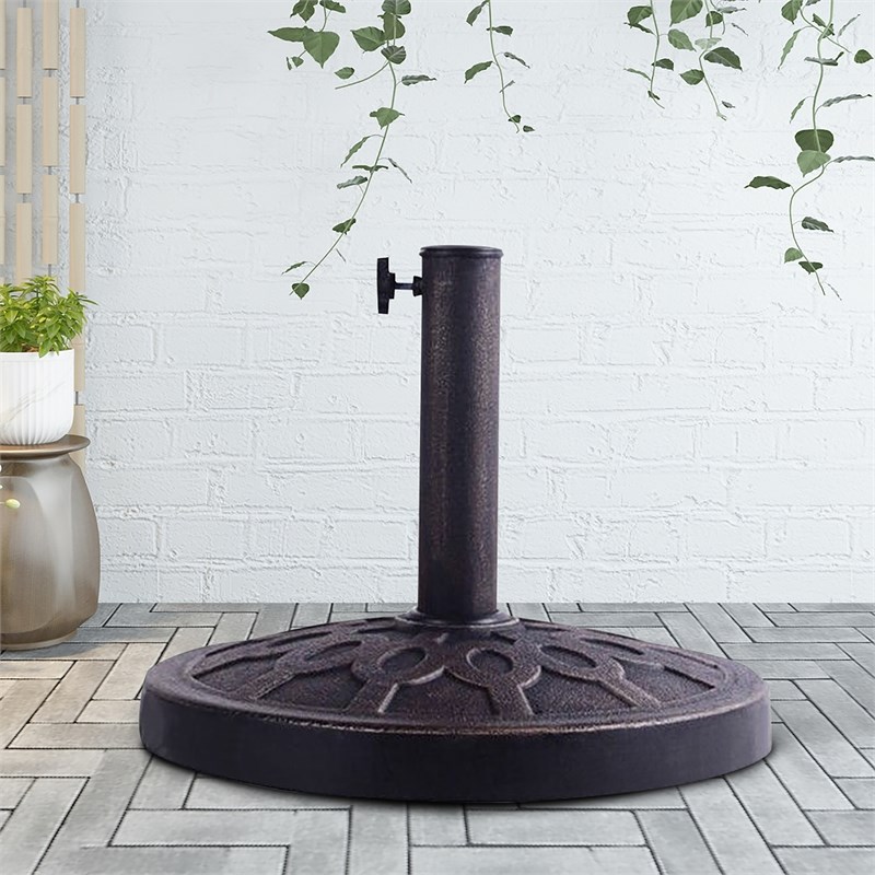 17.5'' Umbrella Base Stand Market Patio Standing Bronze