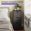 Bathroom Floor Cabinet Freestanding Storage Organizer Black