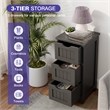 Bathroom Floor Cabinet Freestanding Storage Organizer Black