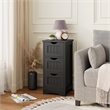 Bathroom Floor Cabinet Freestanding Storage Organizer Black