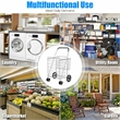 Folding Shopping Cart Jumbo Basket Grocery Laundry Travel Silver