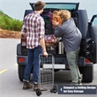 Folding Shopping Cart Jumbo Basket Grocery Laundry Travel Silver