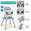 8 in 1 Baby High Chair Convertible Dining Booster Seat Gray