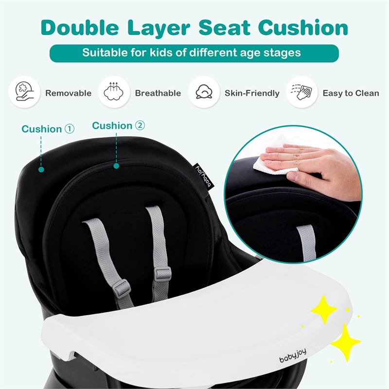 8 in 1 Baby High Chair Convertible Dining Booster Seat Black