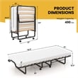 Folding Bed with Foam Mattress Portable Guest White
