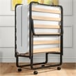 Folding Bed with Foam Mattress Portable Guest White