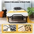 Folding Bed with Foam Mattress Portable Guest White