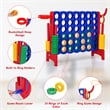 4 in A Row Giant Game Set w/Basketball Hoop for Family Red