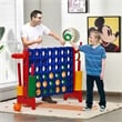4 in A Row Giant Game Set w/Basketball Hoop for Family Red
