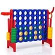 4 in A Row Giant Game Set w/Basketball Hoop for Family Red