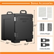 End Loading Insulated Food Pan Carrier 5 Food Pan Capacity Black