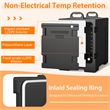 End Loading Insulated Food Pan Carrier 5 Food Pan Capacity Black