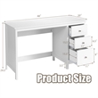 Computer Desk Study Writing Home Office Workstation White