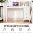 Computer Desk Study Writing Home Office Workstation White