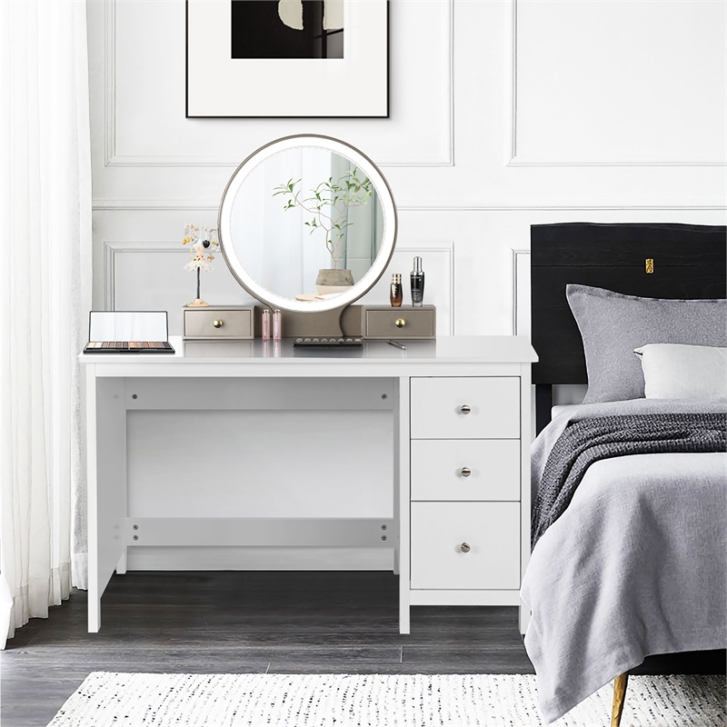 Computer Desk Study Writing Home Office Workstation White