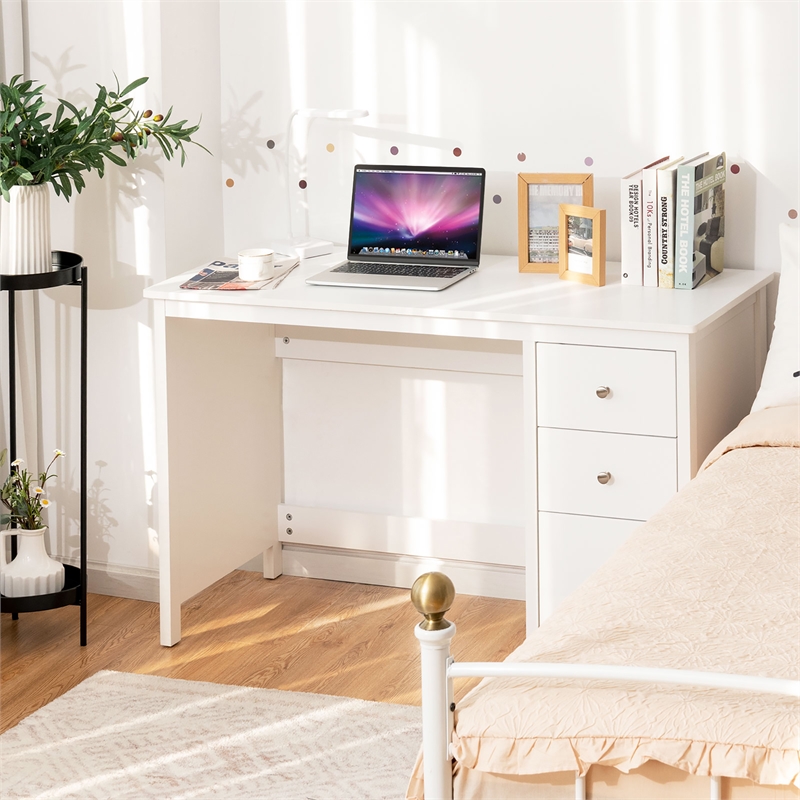 Computer Desk Study Writing Home Office Workstation White