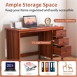 Computer Desk Study Writing Home Office Workstation Brown