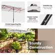15FT Double Sided Large Patio Market Umbrella Twin Beige