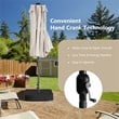 Outdoor 15FT Double-Sided Patio Umbrella w/LED Lights Beige