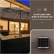 Outdoor 15FT Double-Sided Patio Umbrella w/LED Lights Brown