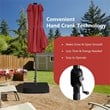 Outdoor 15FT Double-Sided Patio Umbrella w/LED Lights Wine