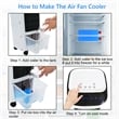 Evaporative Portable Air Cooler Fan w/Filter Remote Control White