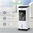Evaporative Portable Air Cooler Fan w/Filter Remote Control White