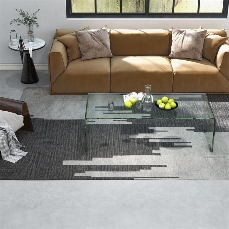 Tempered Glass Coffee Table Living Room Furniture Clear