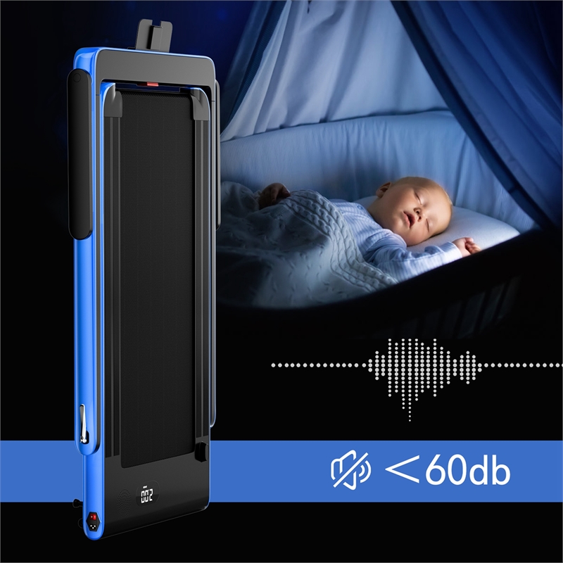 SuperFit Up To 7.5MPH 2.25HP Single Display Screen Treadmill Blue