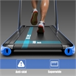 SuperFit Up To 7.5MPH 2.25HP Single Display Screen Treadmill Blue