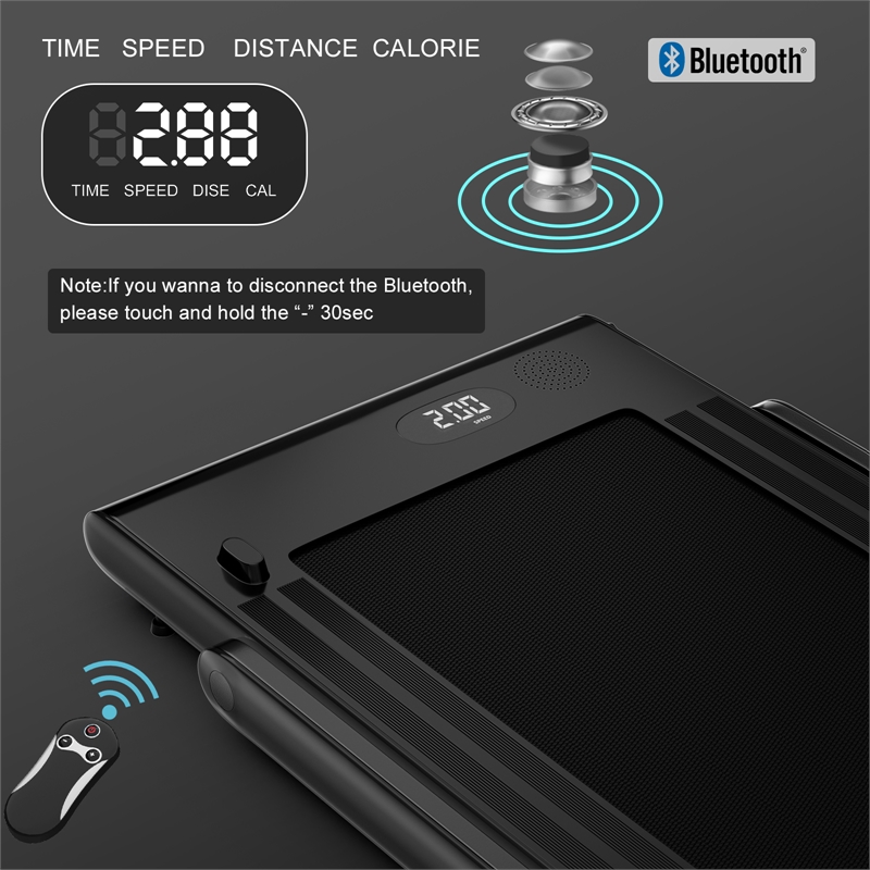 SuperFit Up To 7.5MPH 2.25HP Single Display Screen Treadmill Black