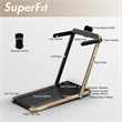 SuperFit Up To 7.5MPH 2.25HP Single Display Screen Treadmill Yellow