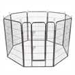 Panel Pet Dog Playpen Door Exercise Kennel Fence Metal black