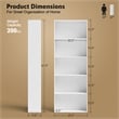 5 Shelf Storage Bookcase Display Cabinet Furniture White