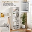 5 Shelf Storage Bookcase Display Cabinet Furniture White