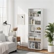 5 Shelf Storage Bookcase Display Cabinet Furniture White