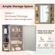 Mount Wall Surface Bathroom Storage Cabinet Mirror Gray