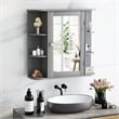 Mount Wall Surface Bathroom Storage Cabinet Mirror Gray
