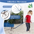 Garden Plant Planter Wooden Wagon Planter W/ Wheel Blue