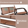 Patio Swing Glider Bench Loveseat Rocking Chair Brown