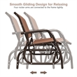 Patio Swing Glider Bench Loveseat Rocking Chair Brown
