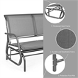 Patio Swing Glider Bench Loveseat Rocking Chair Gray