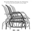 Patio Swing Glider Bench Loveseat Rocking Chair Gray