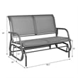 Patio Swing Glider Bench Loveseat Rocking Chair Gray