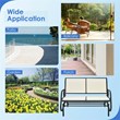 Patio Swing Glider Bench Loveseat Rocking Chair Beige