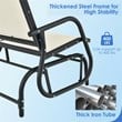Patio Swing Glider Bench Loveseat Rocking Chair Beige