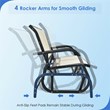 Patio Swing Glider Bench Loveseat Rocking Chair Beige