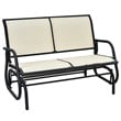 Patio Swing Glider Bench Loveseat Rocking Chair Beige