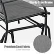 Patio Glider Rocking Bench Double 2 Person Chair Gray